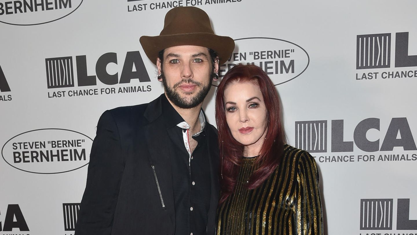 Navarone Garibaldi (links) und seine Halbschwester Lisa Marie Presley, Tochter von Elvis, die im Alter von 54 Jahren verstarb