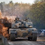 Challenger 2 der Kings Royal Hussars (KRH) Battlegroup bei einer Übung.