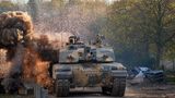 Challenger 2 der Kings Royal Hussars (KRH) Battlegroup bei einer Übung.