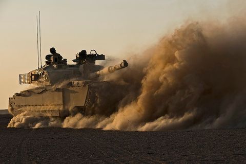 In den Wüstenkriegen bewehrte sich der Kampfpanzer.