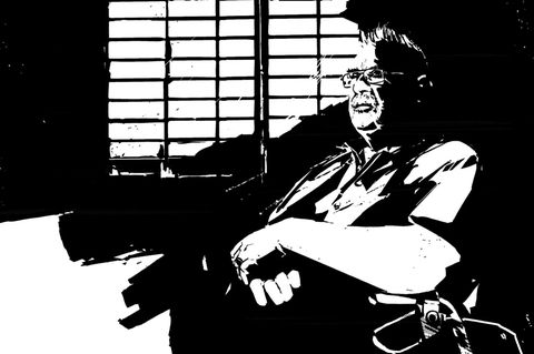 Illustration eines Manns im Gefängnis