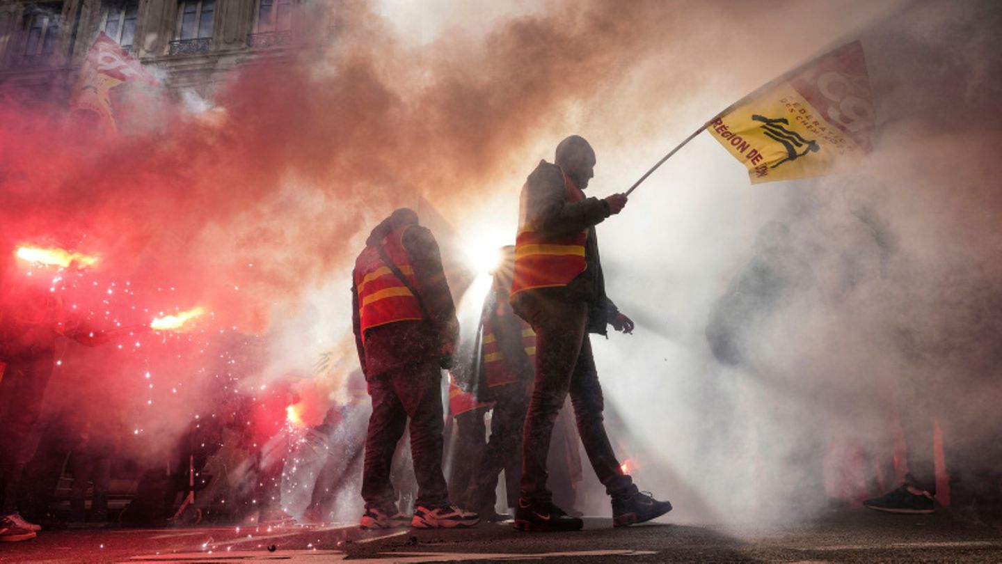 Protestler in Frankreich