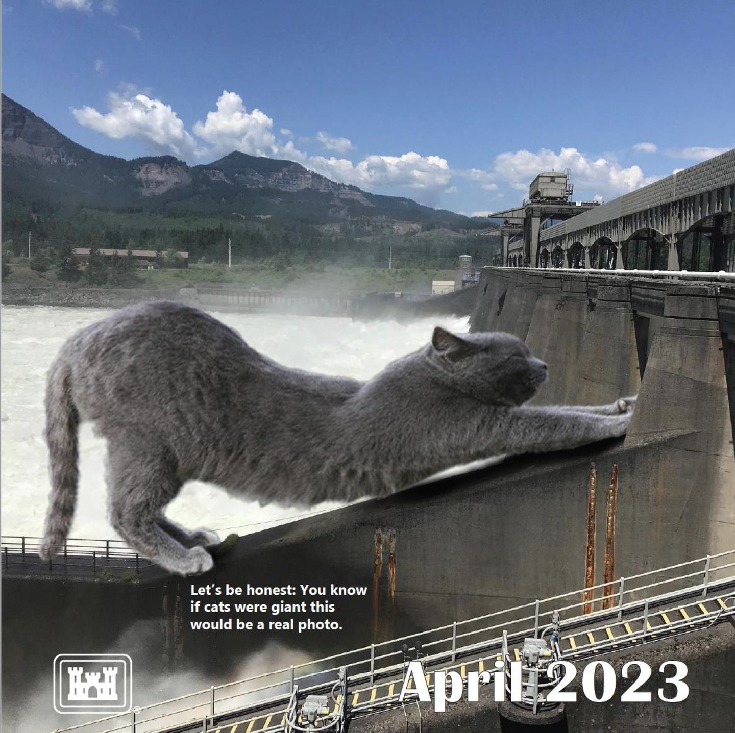 April  "Seien wir ehrlich: Wenn es riesige Katzen gäbe, wäre dieses Foto echt."