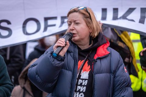 Menschenrechtsaktivistin und Journalistin Olga Romanowa in Berlin