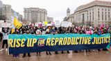 In Washington haben sich Protestierende anlässlich des Marsches der Frauen auf der Freedom Plaza versammelt