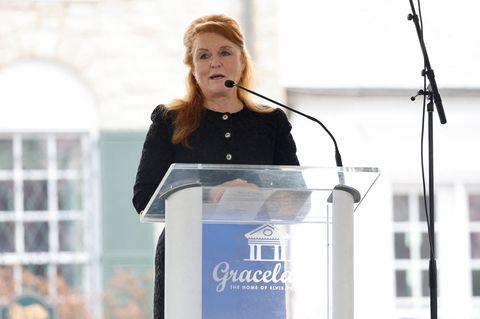 Sarah "Fergie" Ferguson bei der Trauerfeier für Lisa Marie Presley