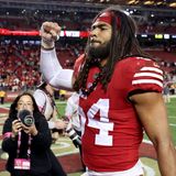 Fred Warner (#54) von den San Francisco 49ers jubelt nach dem 19:12-Sieg gegen die Dallas Cowboys. Das Team steht damit wie im vergangenen Jahr im Finale der NFC. Damit das Märchen weitergeht, braucht es aber noch einen Sieg gegen die Philadelphia Eagles.
