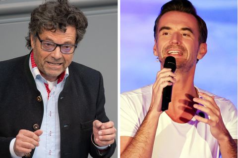 Diether Dehm (l.) will nicht, dass Florian Silbereisen seinen Songtext anders singt, als von ihm geschrieben