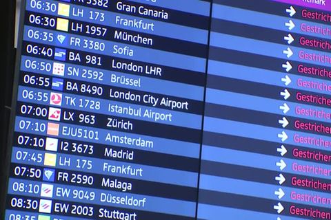 Video: Berlin: Ganztägiger Warnstreik am Hauptstadtflughafen