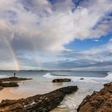 Regenbogen am Strand von Gold Cost, Australien