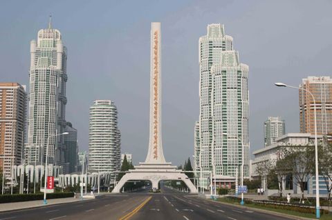 Nordkorea: Leere Straße während eines Lockdowns