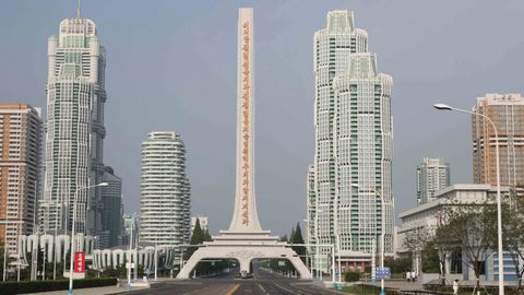 Nordkorea: Leere Straße während eines Lockdowns