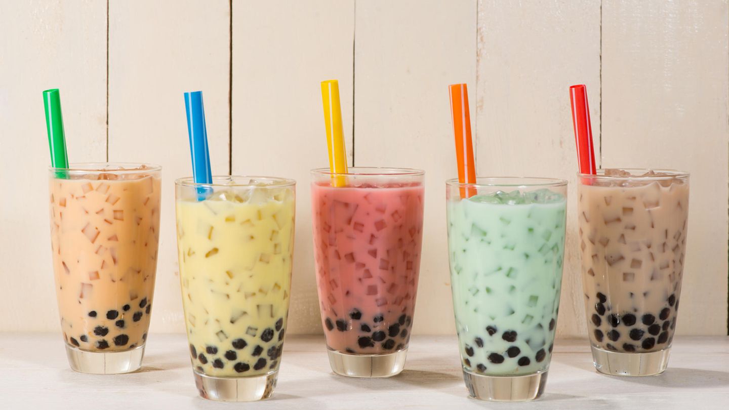 Bubble Tea in verschiedenen Geschmacksrichtungen