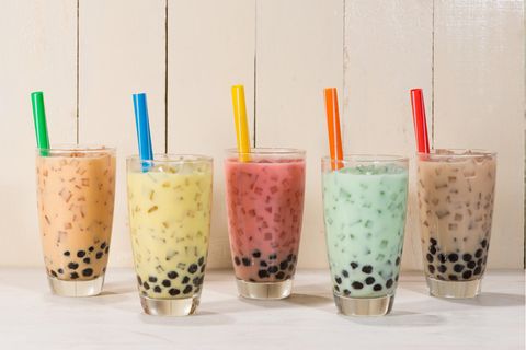 Bubble Tea in verschiedenen Geschmacksrichtungen