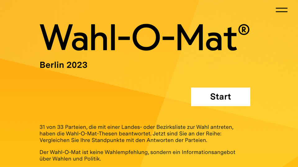 Wahlomat Berlin Wahl 2023