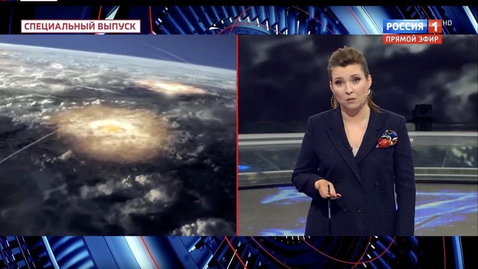 Reaktion auf die Lieferung von Leopard-Panzern: Kreml-Propaganda führt wieder eine Simulation eines Atomschlags vor 