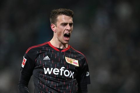 Jannik Haberer bejubelt das 1:0 von Union Berlin gegen Werder Bremen