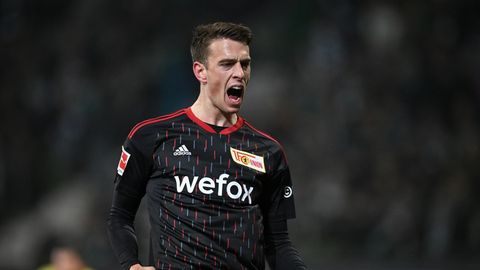 Jannik Haberer bejubelt das 1:0 von Union Berlin gegen Werder Bremen
