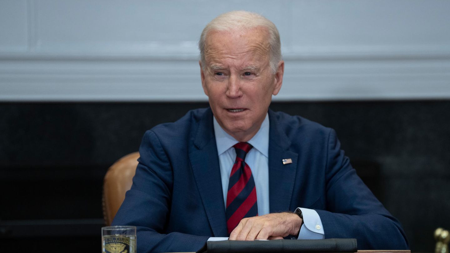 Joe Biden während eines Treffens im Weißen Haus in Washington Joe Biden während eines Treffens im Weißen Haus in Washington