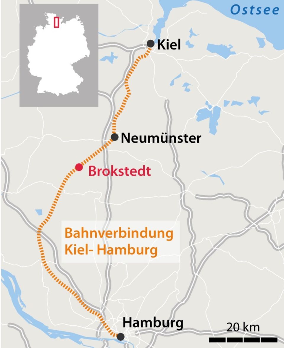 Die Tat ereignet sich in einem Regionalzug von Kiel nach Hamburg Die Tat ereignet sich in einem Regionalzug von Kiel nach Hamburg