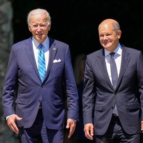 US-Präsident Joe Biden (l.) und Bundeskanzler Olaf Scholz 