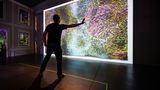 Pixel statt Pinselstriche: Dank animierter Wände werden die Besucher selbst zu Künstlern, so wie in der Ausstellung "Monets Garten". Sensoren in der Leinwand reagieren auf die Bewegung der Besucher. In Form kleiner Strudel bewegen sie Formen und Farben über die Fläche. Schon Claude Monet gefiel Anfang des 19. Jahrhunderts der Gedanke, die Betrachter  in seine Bilder miteinzubeziehen. Auch aus diesem Grund malte er Gemälde wie seine berühmten Seerosen-Motive in großflächigen Formaten. 