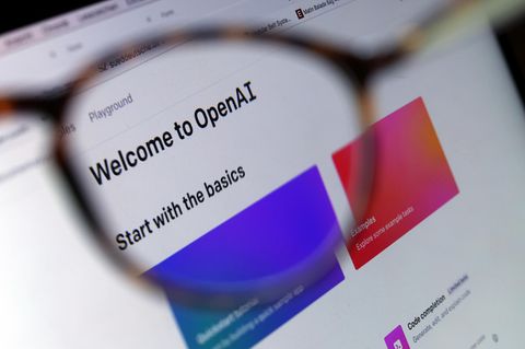 Die Homepage von ChatGPT