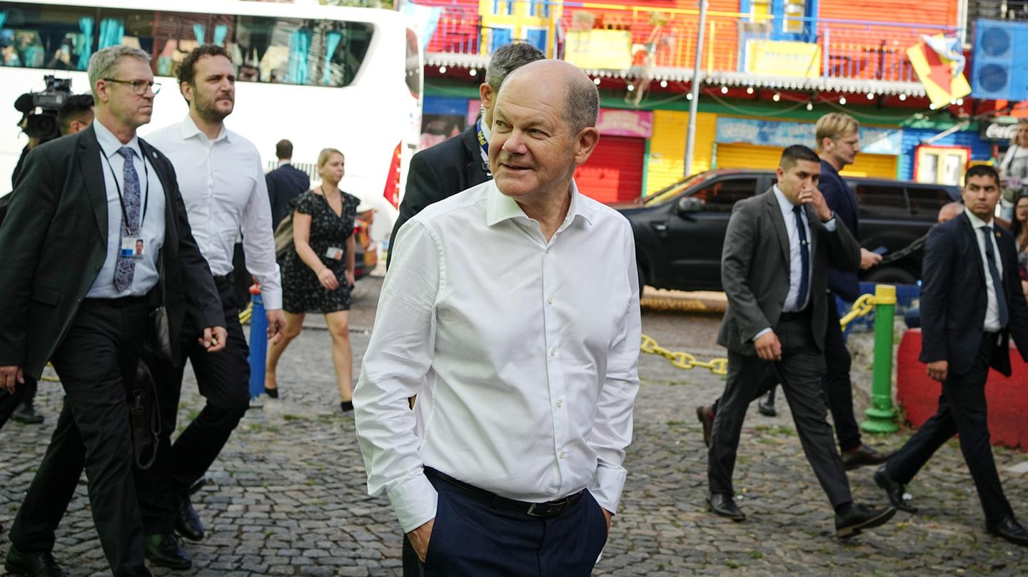 Olaf Scholz in Argentinien
