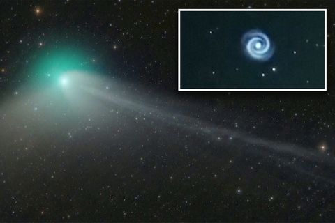 Himmelsphänomene: Forscher filmen mysteriöse "Lichtspirale" –  Astro-Fans können diese Woche "grünen" Kometen sehen