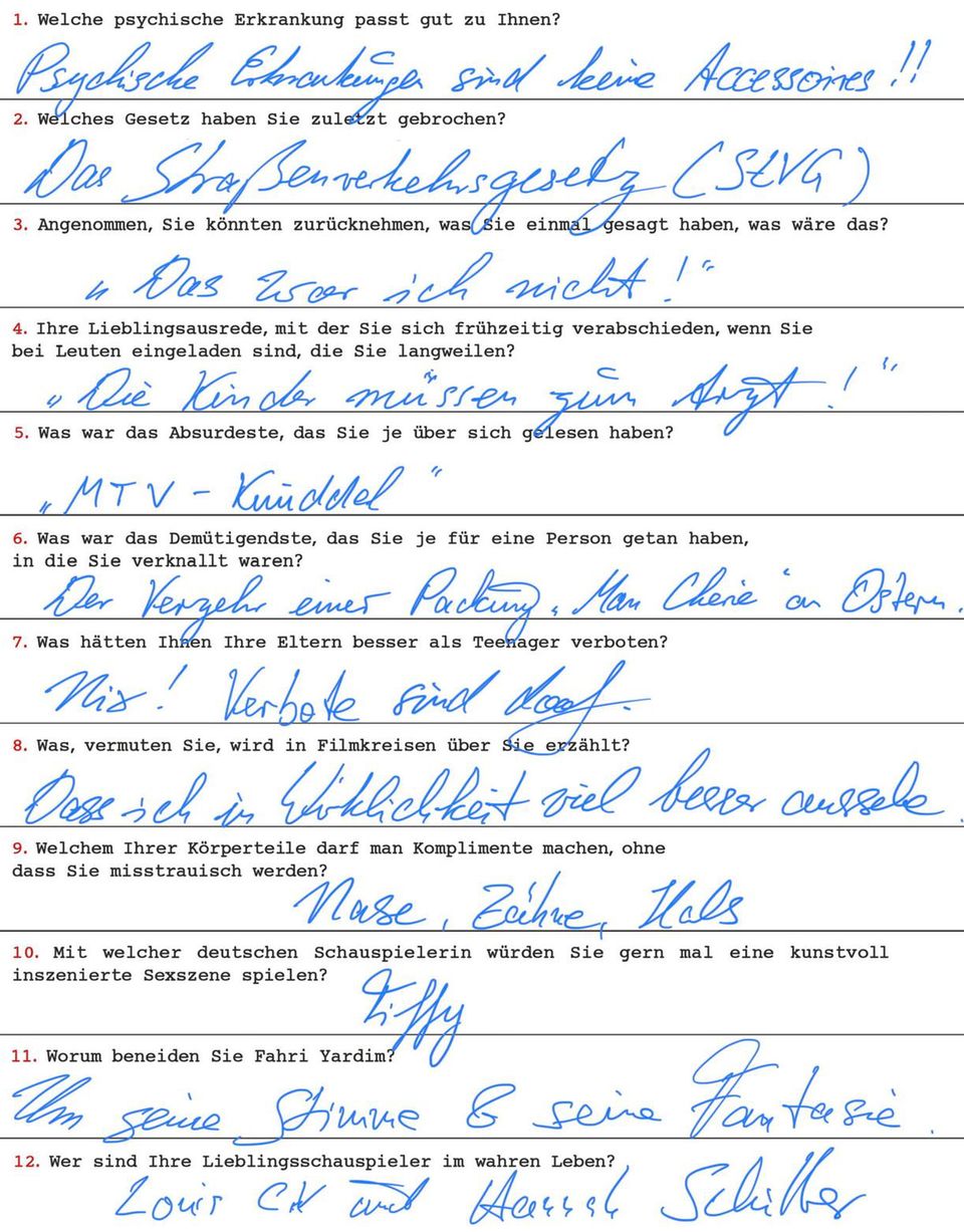 Antworten von Christian Ulmen