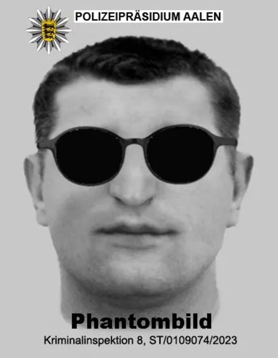 Mit diesem Phantombild suchte die Polizei nach dem Verdächtigen