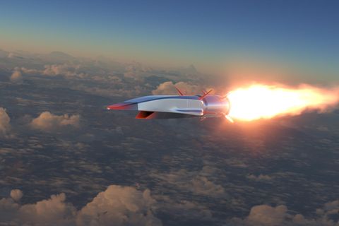 Künstlerische Darstellung einer Hyperschall-Drohne