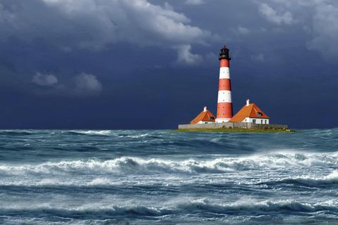 Wetter Sturmflut in Westerhever
