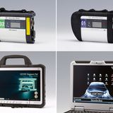 3. Preis: Fahrzeug-Diagnosesystem "Xentry Diagnosis"  Das Original-System (links) stammt von Mercedes-Benz und dient als Helfer bei der Reparatur und Wartung von Fahrzeugen. Die Fälschung rechts landete wegen der Verletzung der Marken "Mercedes-Benz" und "Xentry" sowie widerrechtlicher Nutzung des Mercedes-Sterns vor dem Landgericht Stuttgart. Gefälschte Fahrzeugdiagnosesysteme stellten zudem laut "Aktion Plagiarius" ein Sicherheitsproblem dar.