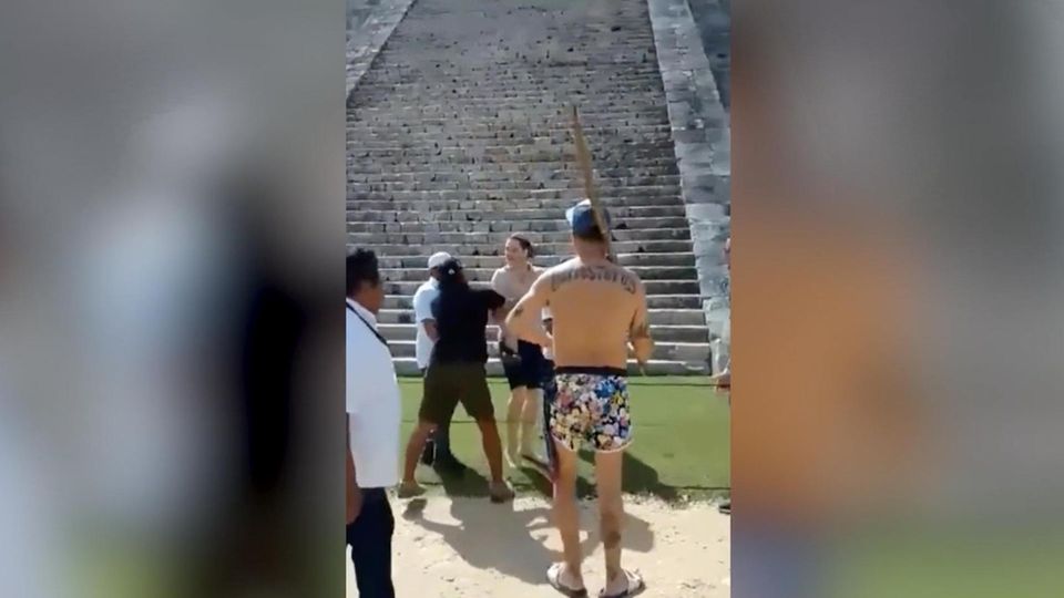 Tourist klettert unerlaubt auf Maya-Tempel – und wird verprügelt