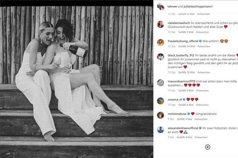 Tahnee und Juliette Schoppmann teilen ihre Freude via Instagram