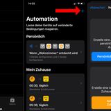 Den Reiter "Automation", auf das Plus oben rechts klicken und "Persönliche Automation" .
