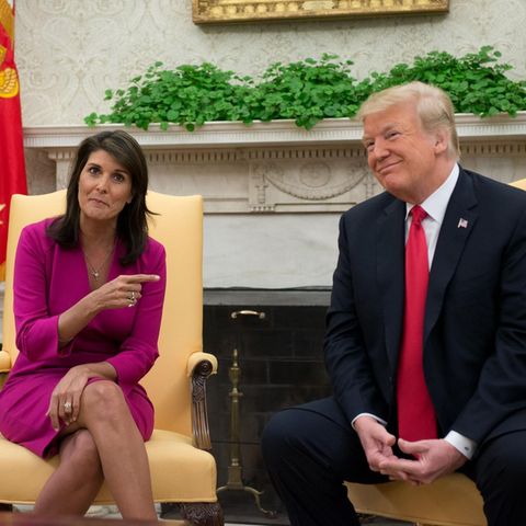 Nikki Haley, einst UN-Botschafterin der USA, und der frühere US-Präsident Donald Trump