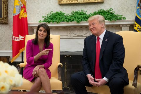 Nikki Haley, einst UN-Botschafterin der USA, und der frühere US-Präsident Donald Trump