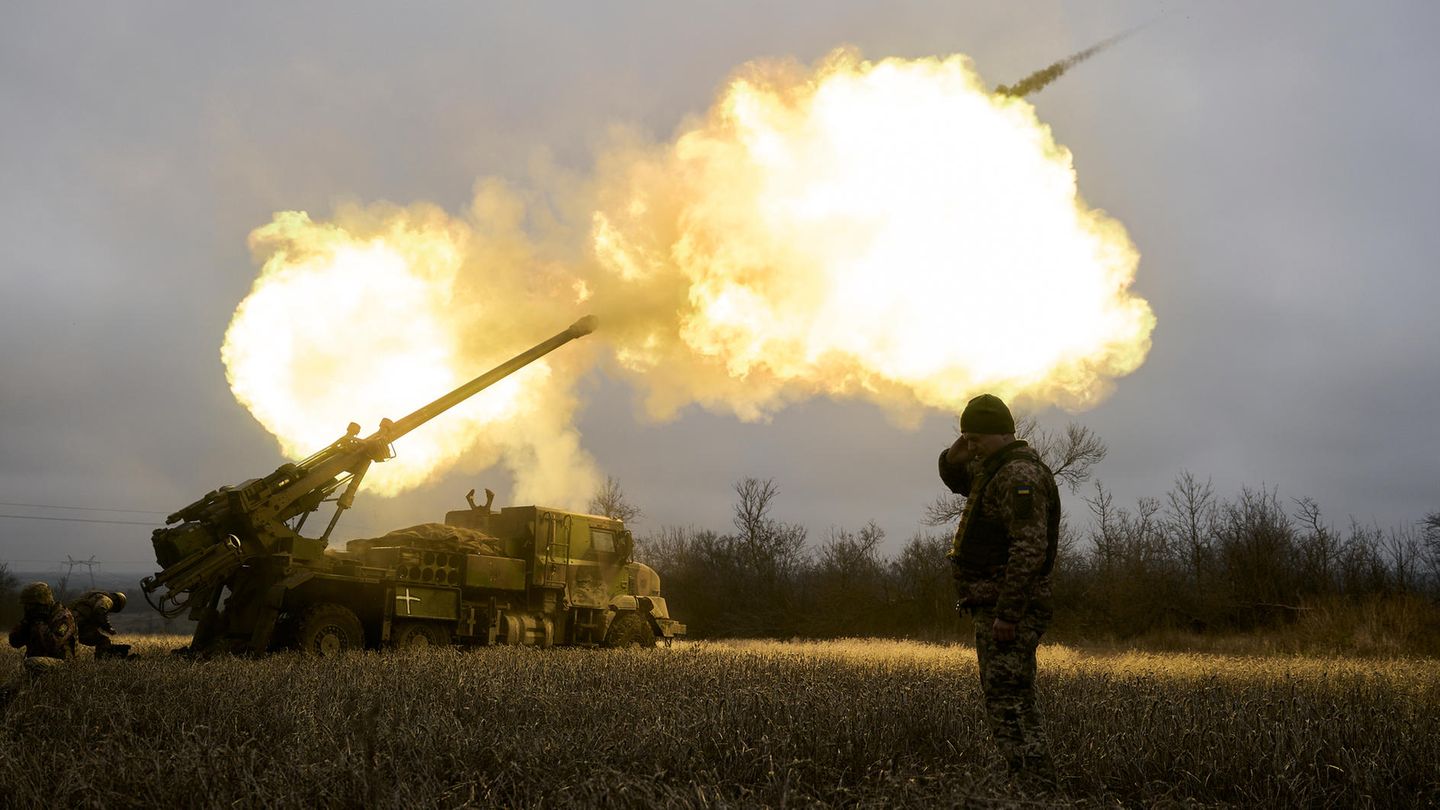 Ukrainische Artillerie