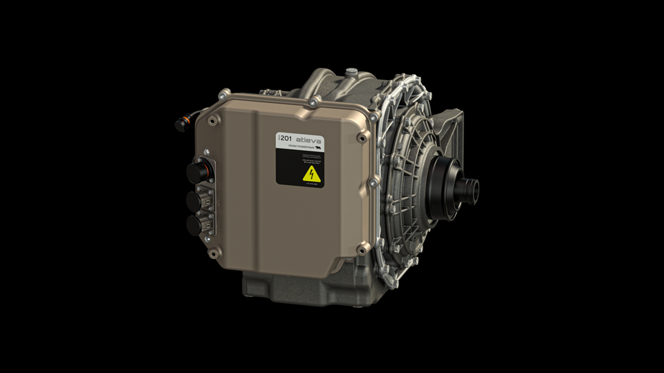 Ein Bild eines Elektromotors vor schwarzem Hintergrund