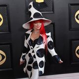 Die kanadische Sängerin und Songwriterin überraschte mit neuem Look: leuchtend rote Haare und ein auffälliger Spitzhut. 