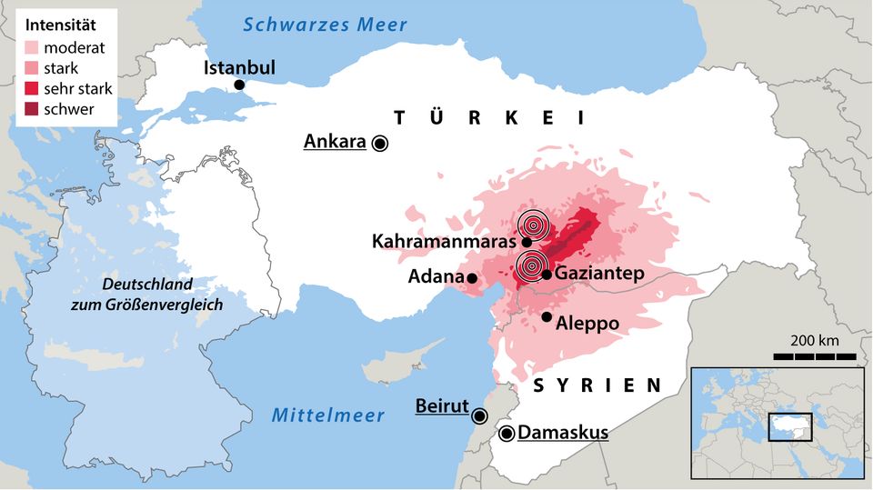 Erdbeben in der Türkei und in Syrien