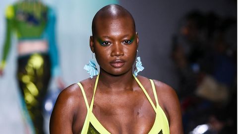 Model und Aktivistin Mama Cax bei der New York Fashion Week 2019
