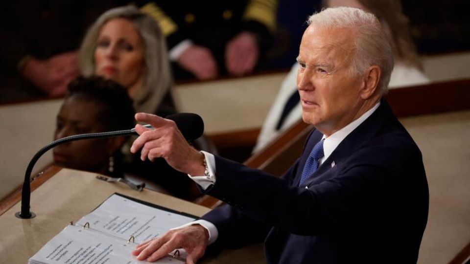 US-Präsident Joe Biden hält seine Rede zur Lage der Nation