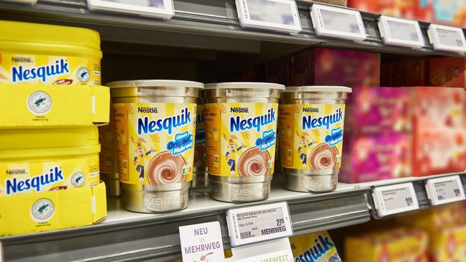 Stahl-Becher "Anita" mit Nesquik-Aufdruck