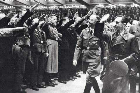 Joseph Goebbels 1943 im Berliner Sportpalast
