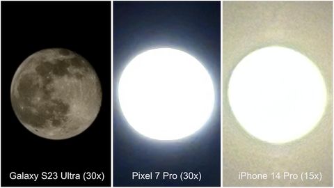 Samsung Galaxy S23 / iPhone 14 Pro / Pixel Pro 7 Vergleich Mond 2