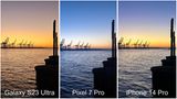 Samsung Galaxy S23 / iPhone 14 Pro / Pixel Pro 7 Vergleich Sonnenuntergang