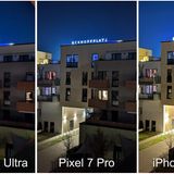 Samsung Galaxy S23 / iPhone 14 Pro / Pixel Pro 7 Vergleich Dunkelheit